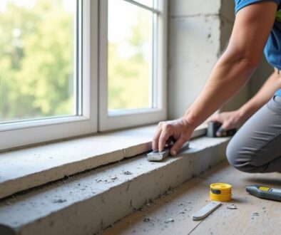 Fensterbank innen montieren auf Betongrund